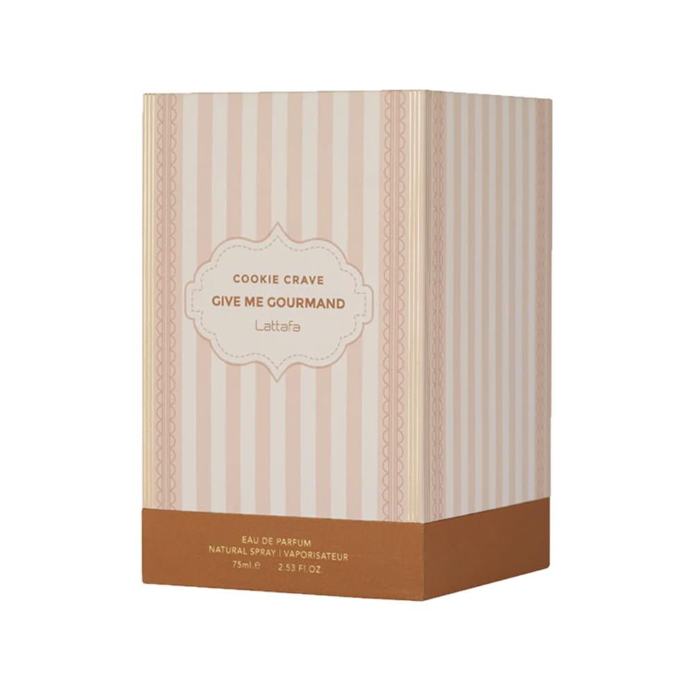 Lattafa Cookie Crave 2.6 Ounce / 75 ml – Elegant Unisex Eau de Parfum, Fast USA Ship