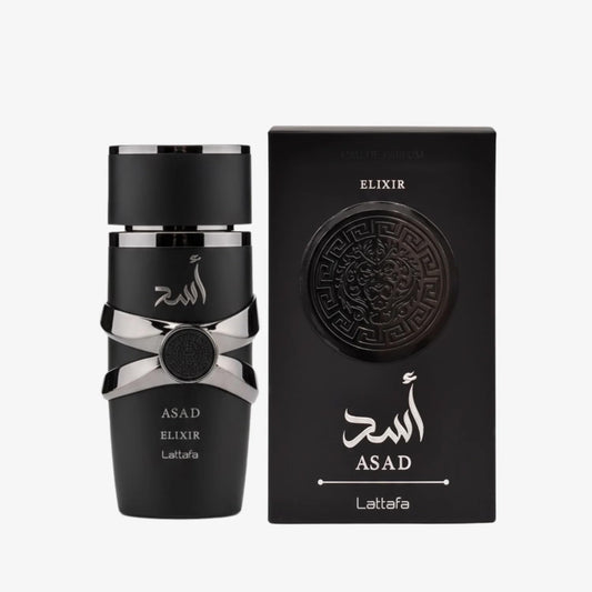 Lattafa ASAD Elixir 3.40 Ounce / 100 ml – Elegant Unisex Eau de Parfum, Fast USA Ship