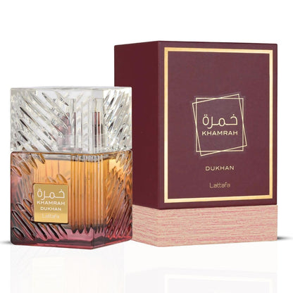 Lattafa KHAMRAH DUKHAN 3.40 Ounce / 100 ml for Unisex | Genuine Designer Fragrance – Free Delivery