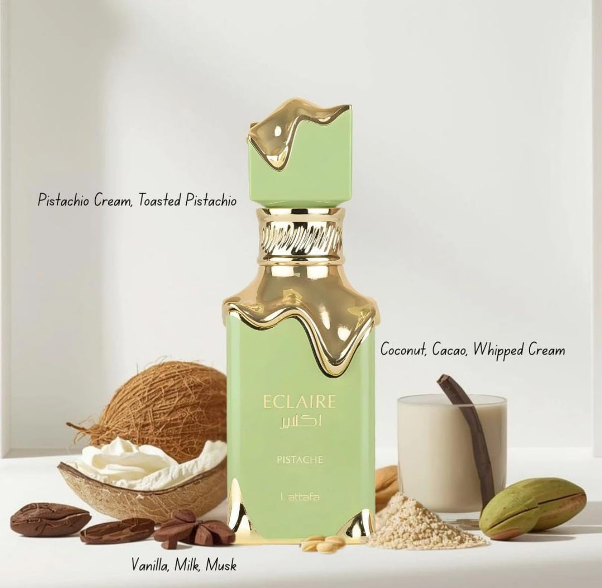 Lattafa Eclaire Pistache – 3.40 Ounce / 100 ml Unisex Fragrance | Fast US Delivery