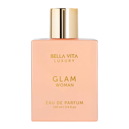 Bellavita Luxury Glam Eau de Parfum | 100 ml (3.4 fl.oz.) | Perfume for Women | White Floral, African Orange, Jasmine,