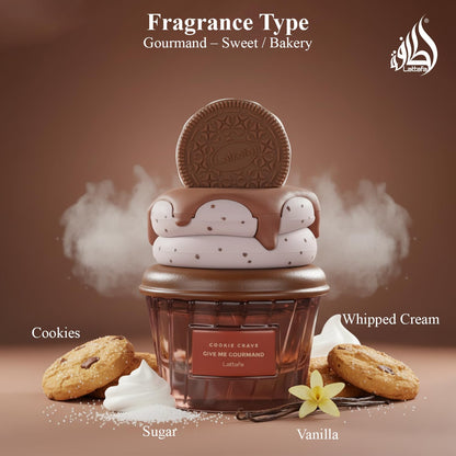 Lattafa Cookie Crave 2.6 Ounce / 75 ml – Elegant Unisex Eau de Parfum, Fast USA Ship