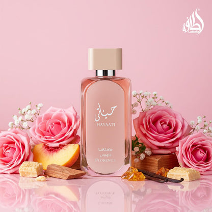 Lattafa Hayaati Florence 3.40 Ounce / 100 ml for Unisex | Genuine Designer Fragrance – Free Delivery
