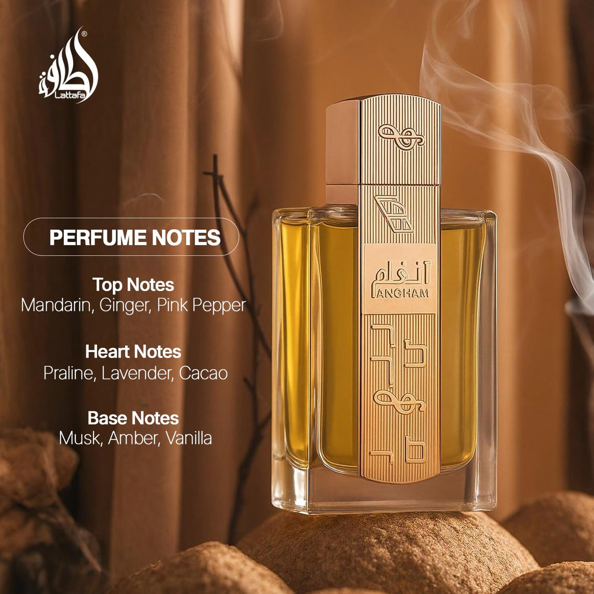 Lattafa Angham 3.40 Ounce / 100 ml – Elegant Unisex Eau de Parfum, Fast USA Ship