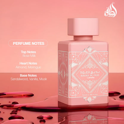 Lattafa Perfumes Bade'e Al Oud Noble Blush for Unisex Eau de Parfum Spray
