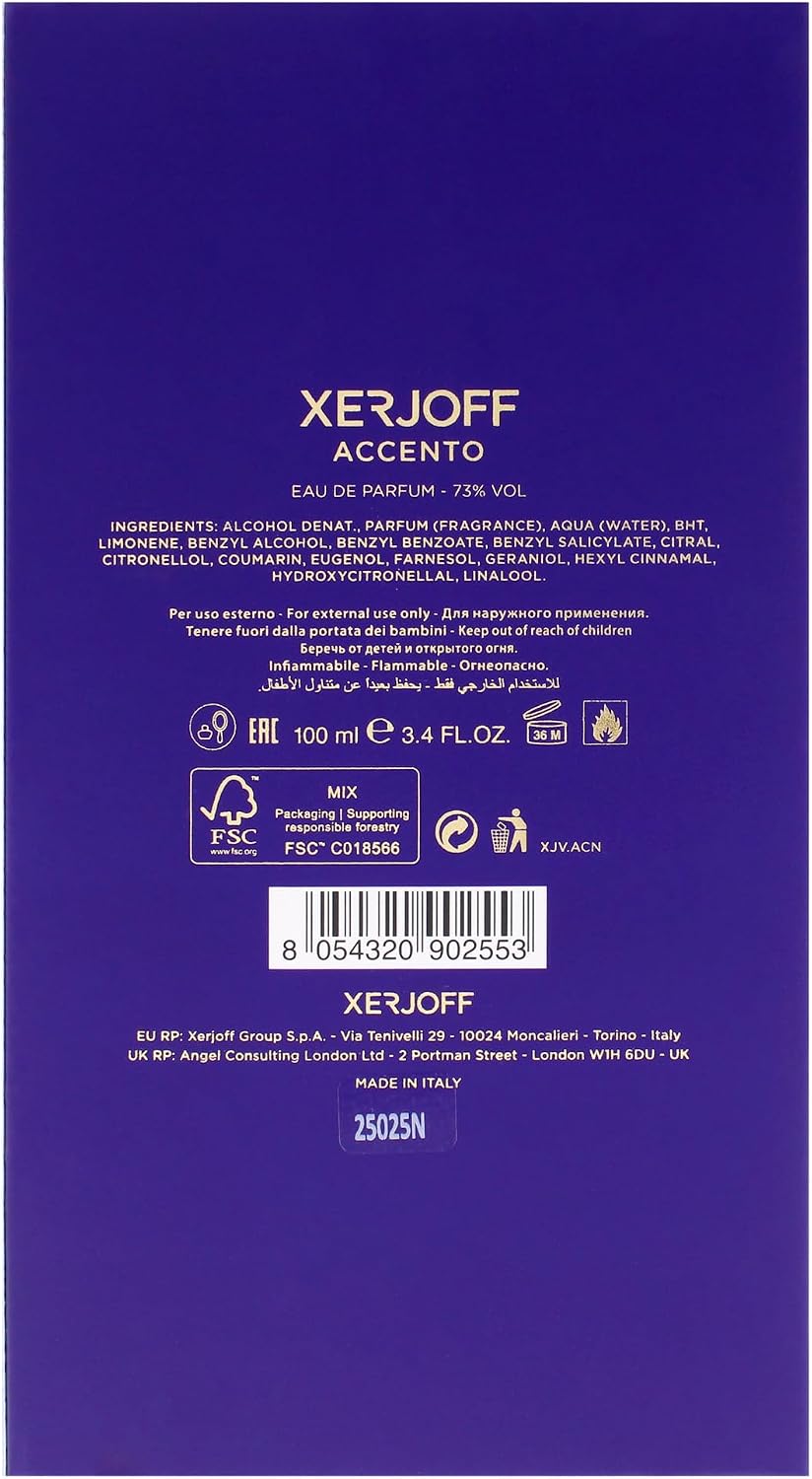 Xerjoff Accento Eau de Parfum - 100ml Unisex Fragrance