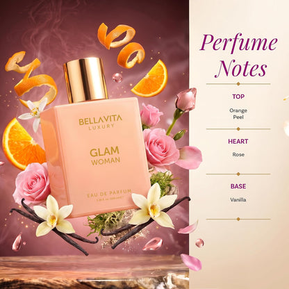 Bellavita Luxury Glam 3.4 fl oz / 100 ml – Elegant Unisex Eau de Parfum, Fast USA Ship