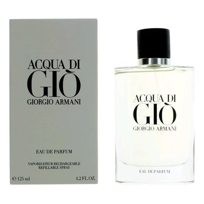 Giorgio Armani Acqua di Giò Refillable 4.2 oz (125 ml) – Elegant Unisex Eau de Parfum, Fast USA Ship