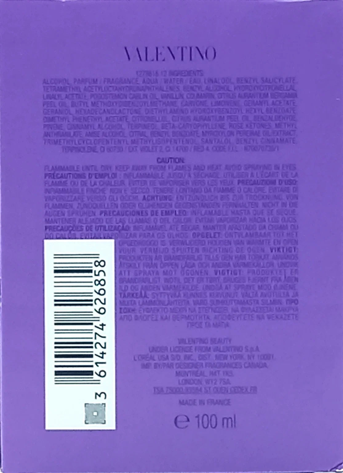 Valentino Donna Born in Roma Purple Melancholia Eau de Parfum - 100ml Women's Fragrance